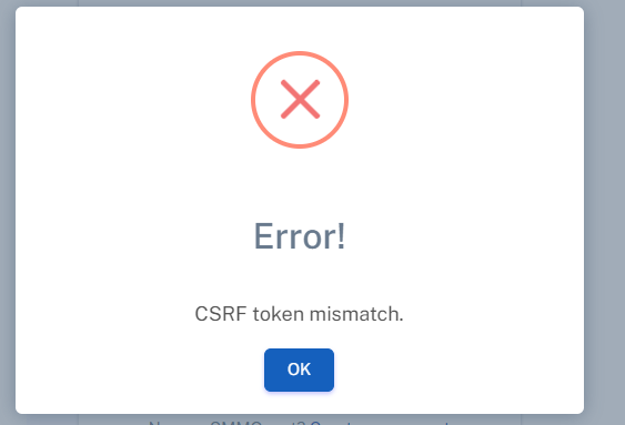 CSRF Token Mismatch