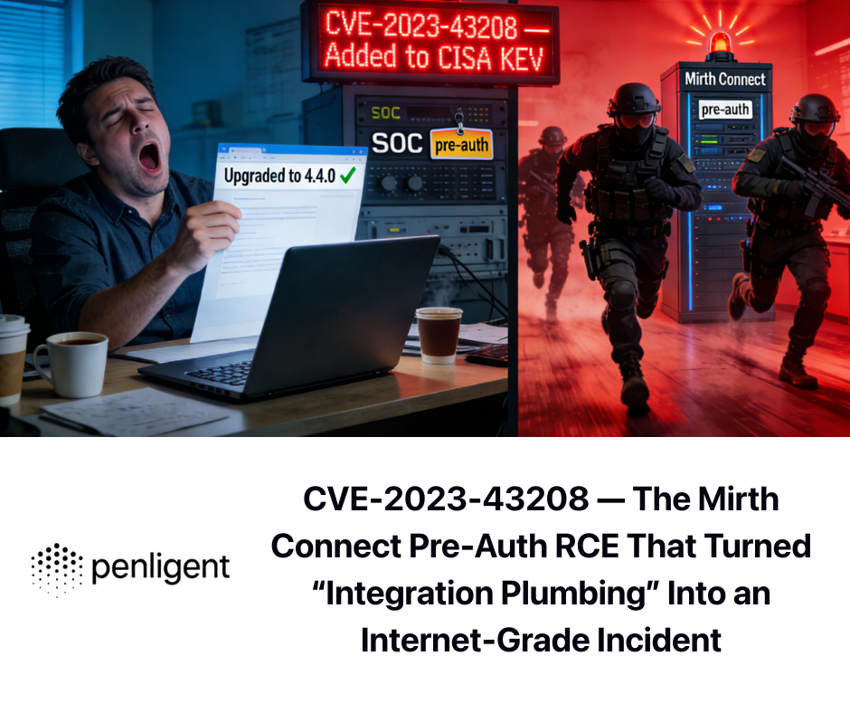 CVE-2023-43208 — The Mirth Connect Pre-Auth RCE That Turned “Integration Plumbing” Into an Internet-Grade Incident