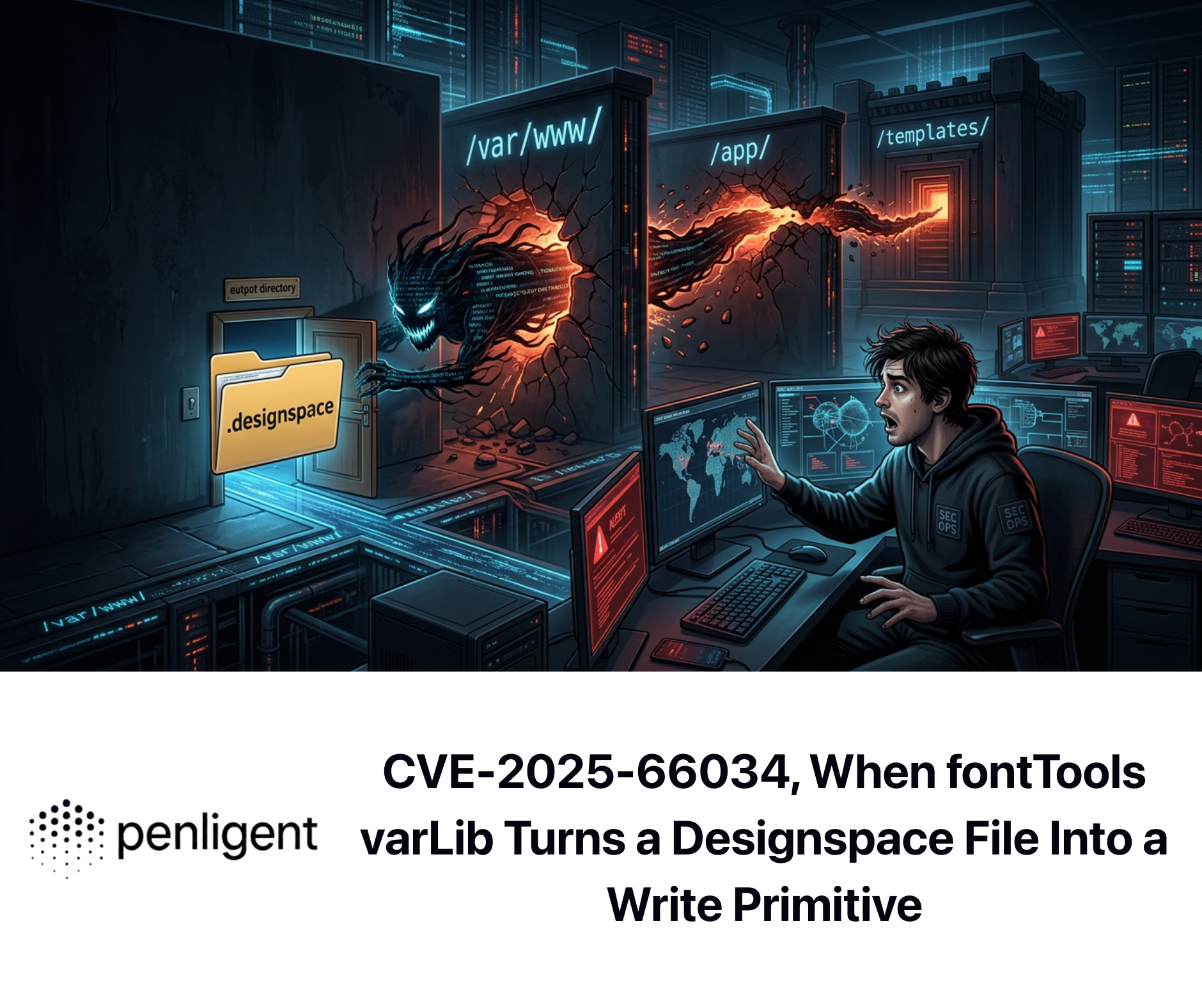 CVE-2025-66034, When fontTools varLib Turns a Designspace File Into a Write Primitive