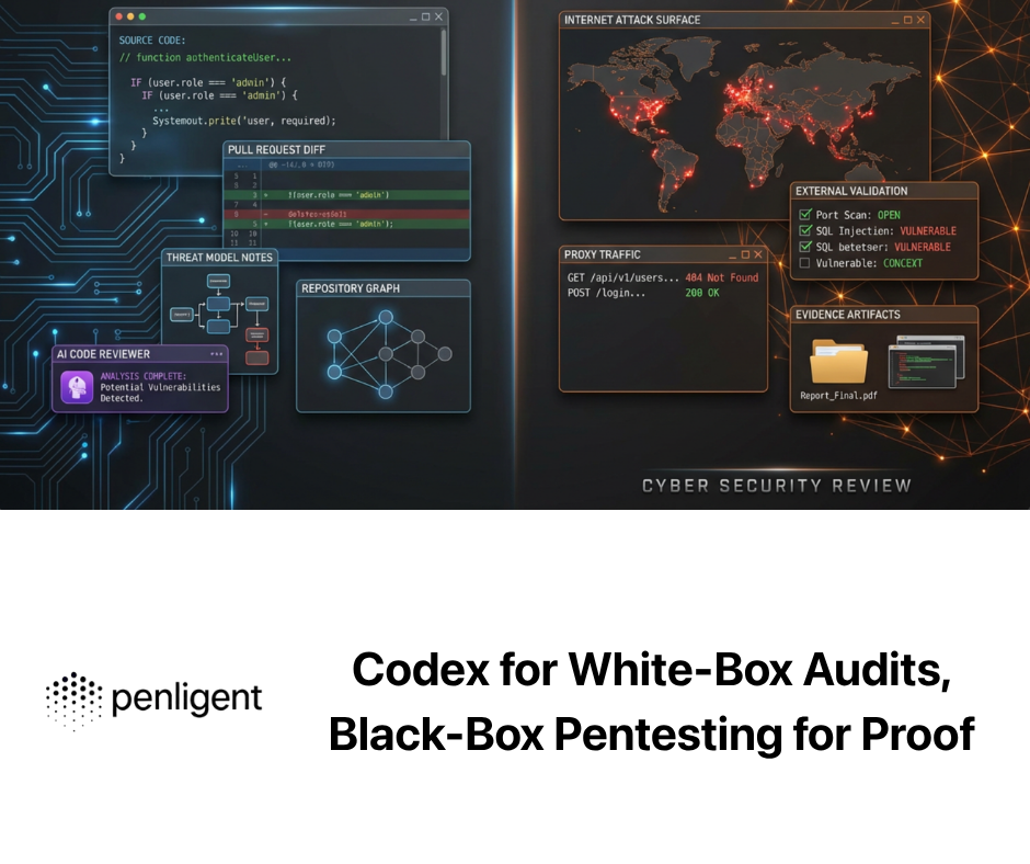 Codex for White-Box Audits, Black-Box Pentesting for Proof