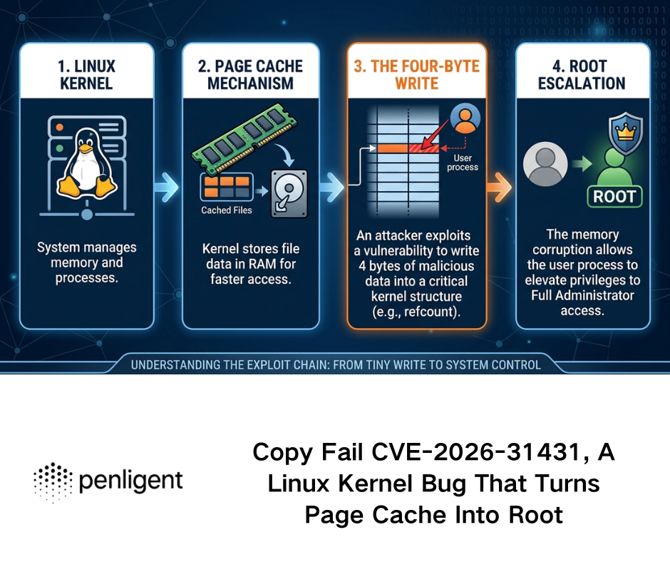 Copy Fail CVE-2026-31431, A Linux Kernel Bug That Turns Page Cache Into Root