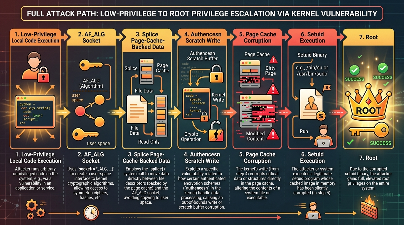 Copy Fail CVE-2026-31431, A Linux Kernel Bug That Turns Page Cache Into ...