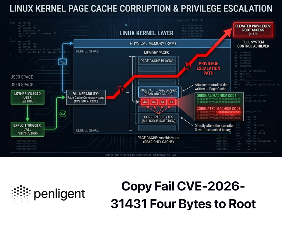 Copy Fail CVE-2026-31431 Four Bytes to Root