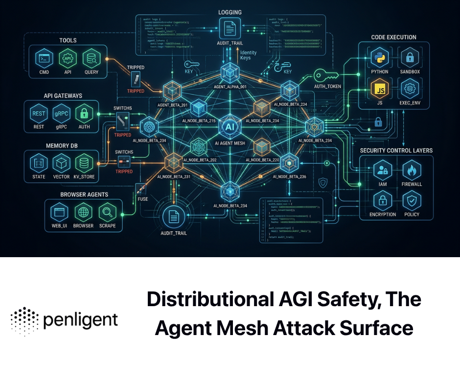 Distributional AGI Safety, The Agent Mesh Attack Surface
