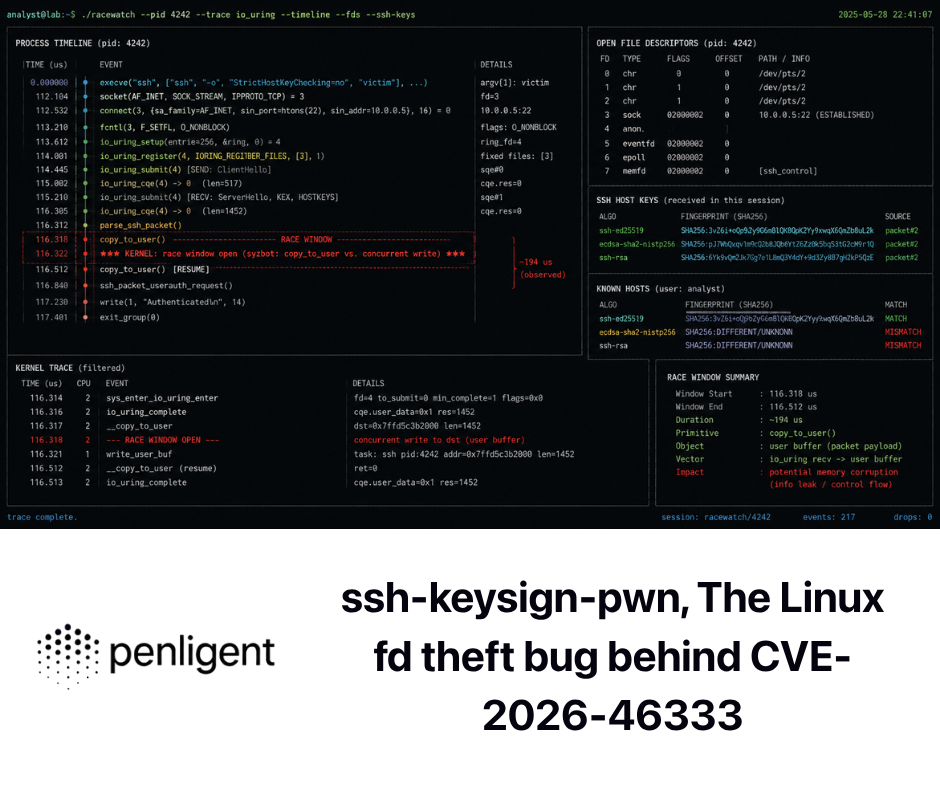 ssh-keysign-pwn, The Linux fd theft bug behind CVE-2026-46333