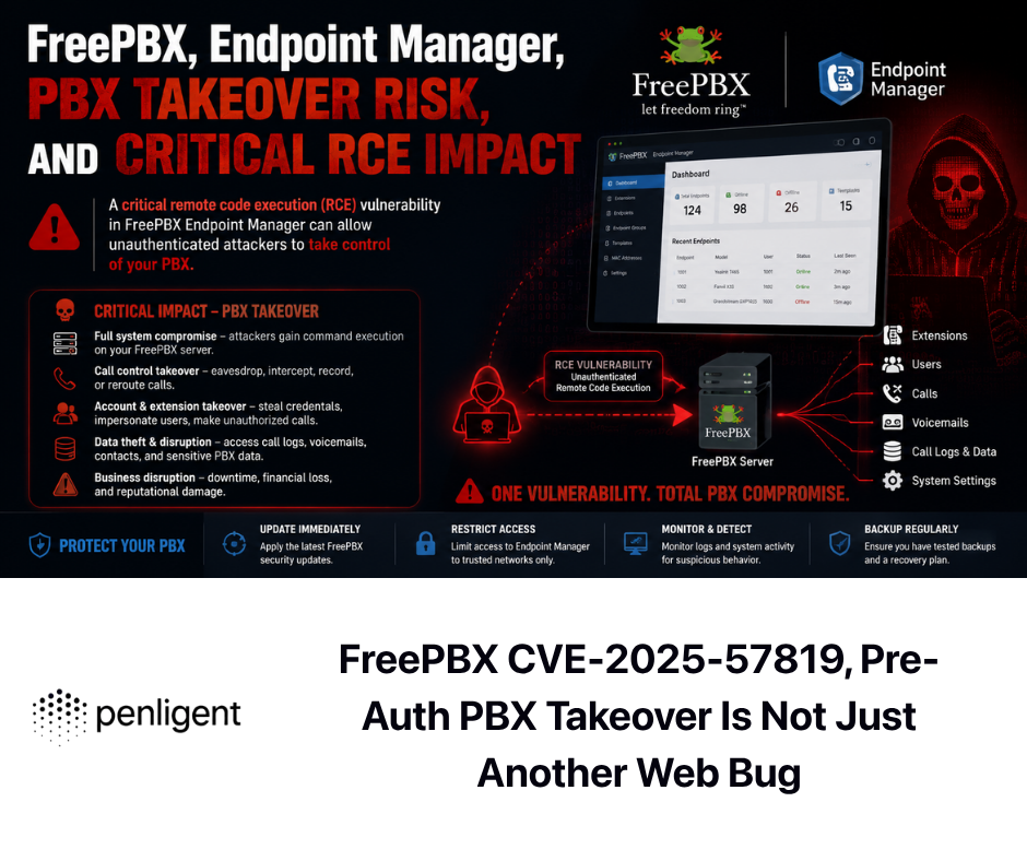 FreePBX CVE-2025-57819, Pre-Auth PBX Takeover Is Not Just Another Web Bug
