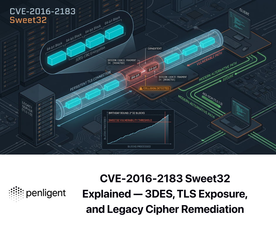 CVE-2016-2183 Sweet32 Explained — 3DES, TLS Exposure, and Legacy Cipher Remediation