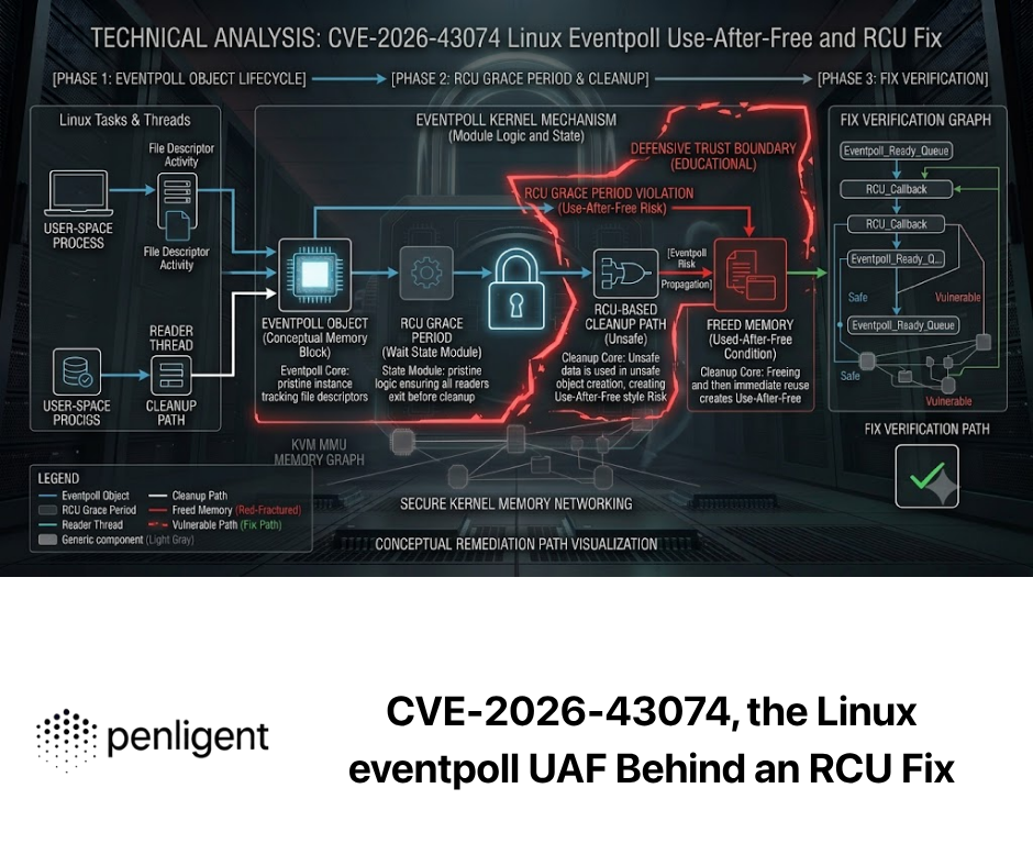 CVE-2026-43074, the Linux eventpoll UAF Behind an RCU Fix