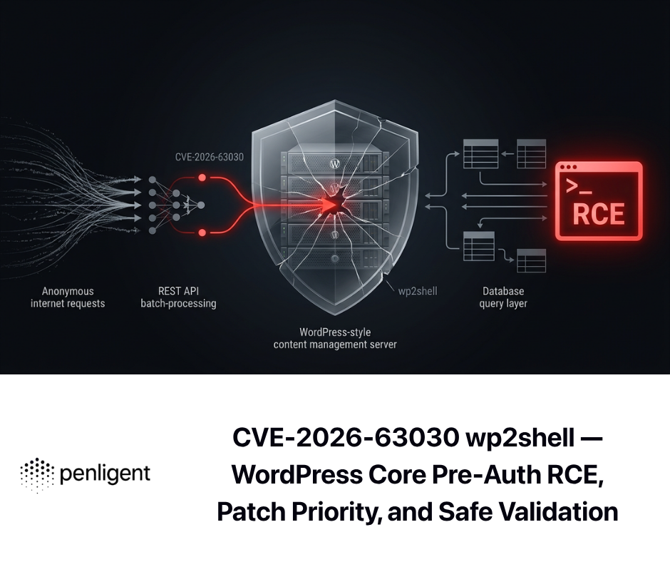 CVE-2026-63030 wp2shell — WordPress Core Pre-Auth RCE, Patch Priority, and Safe Validation