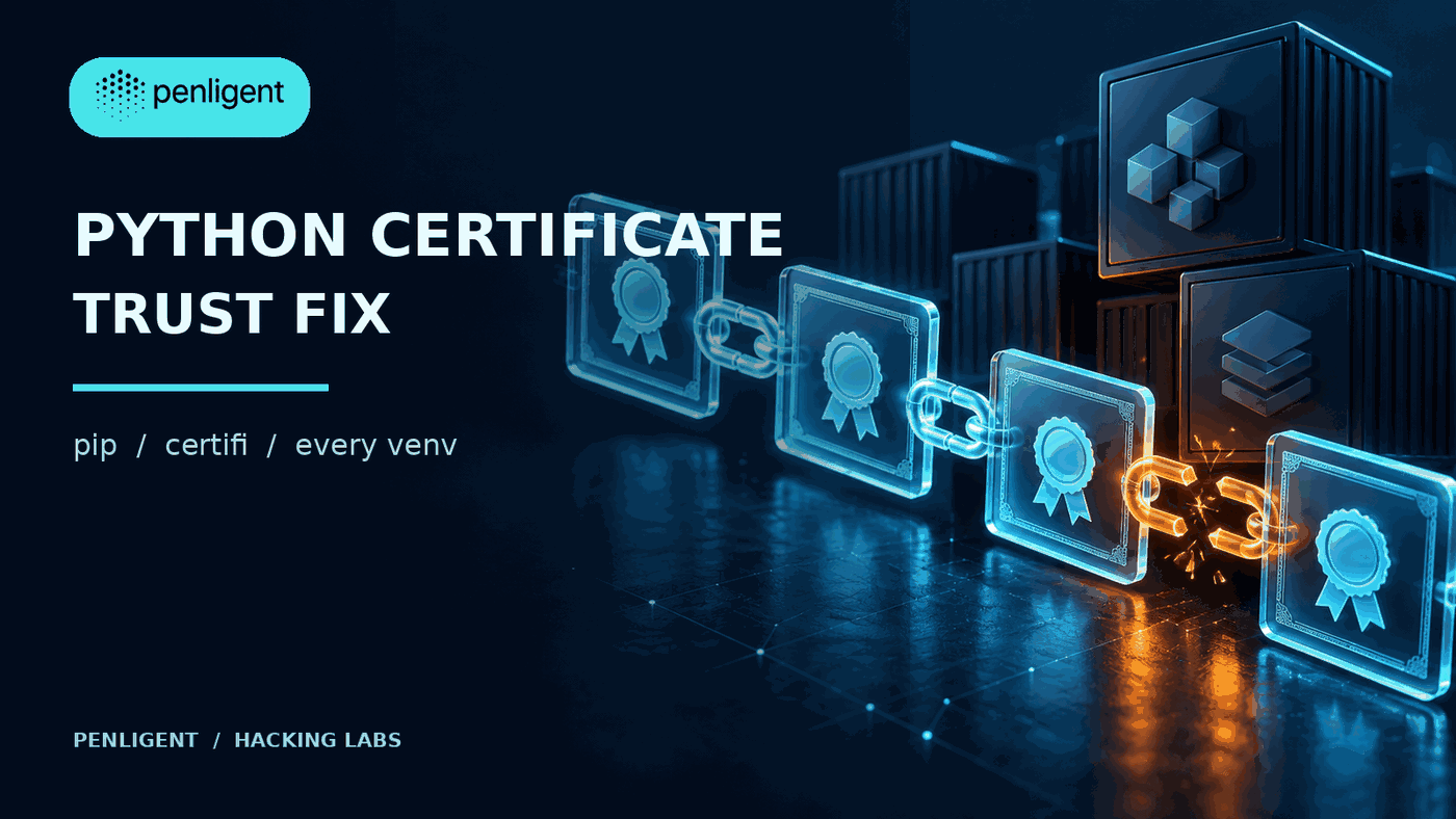 Python certificate trust remediation editorial illustration