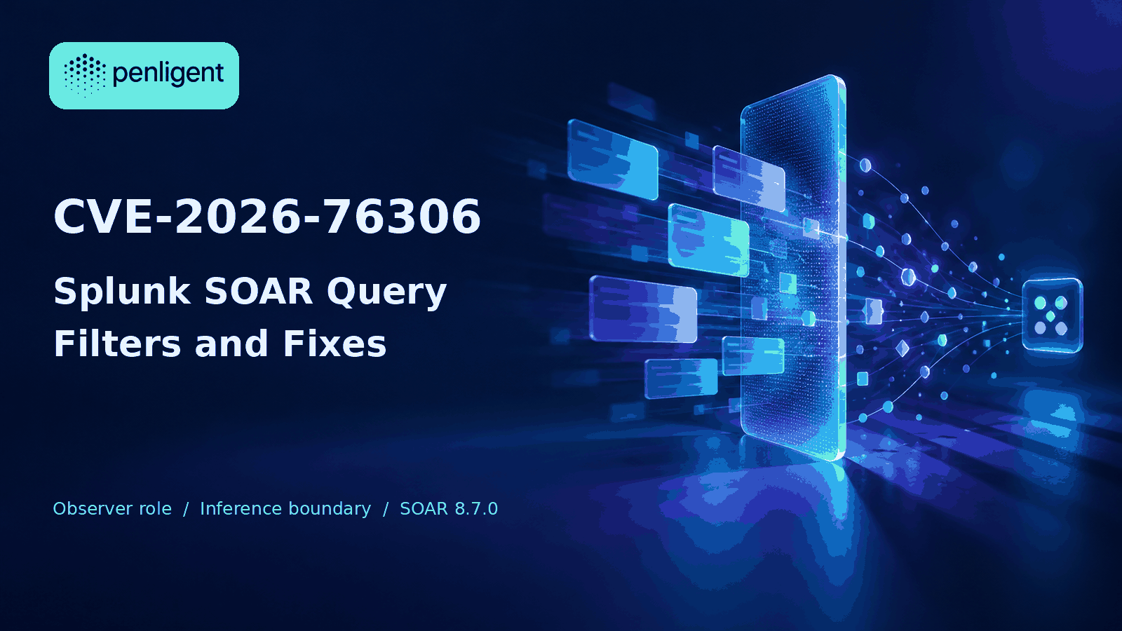 CVE-2026-76306 Splunk SOAR query filters and fixes — Penligent editorial cover