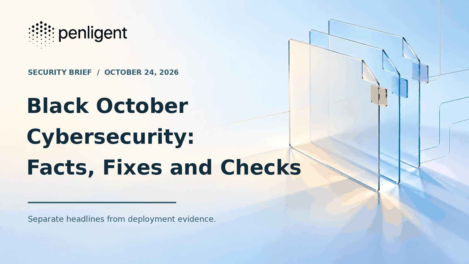 Black October cybersecurity facts fixes and checks with the original transparent Penligent logo