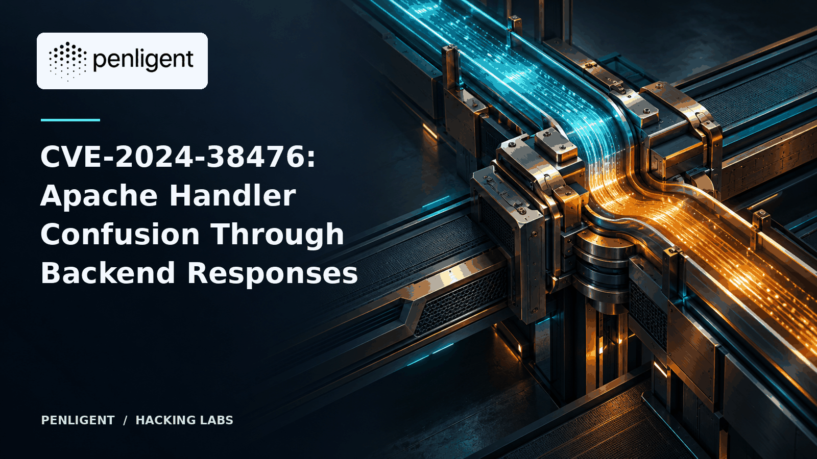 Apache HTTP Server routing illustration for CVE-2024-38476 backend response and handler confusion.