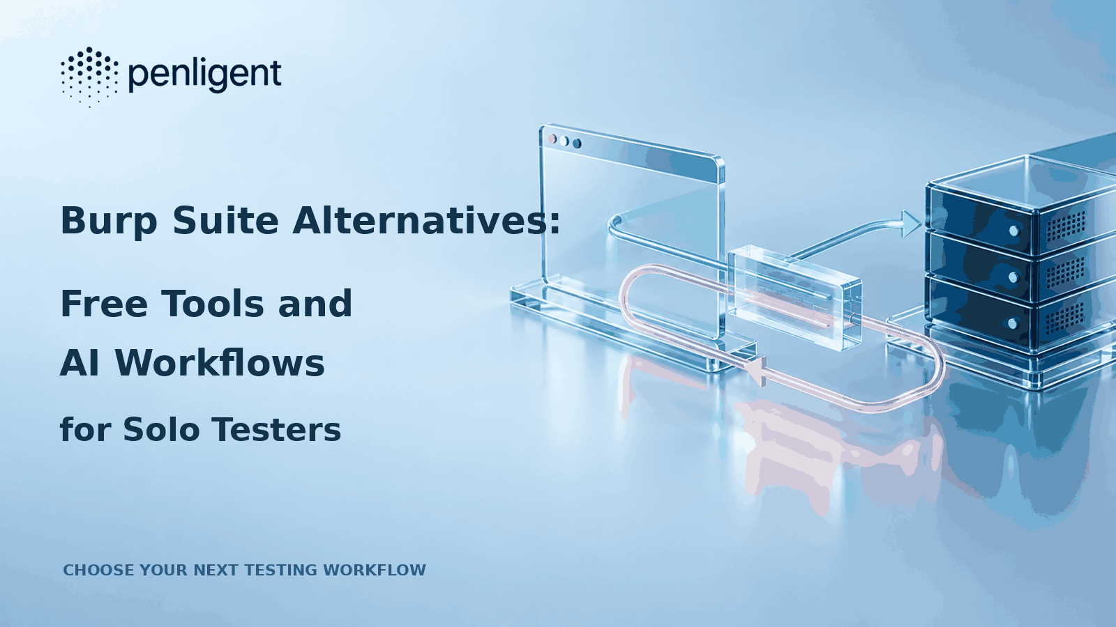 Burp Suite alternatives for solo testers cover with transparent Penligent logo and conceptual proxy workbench