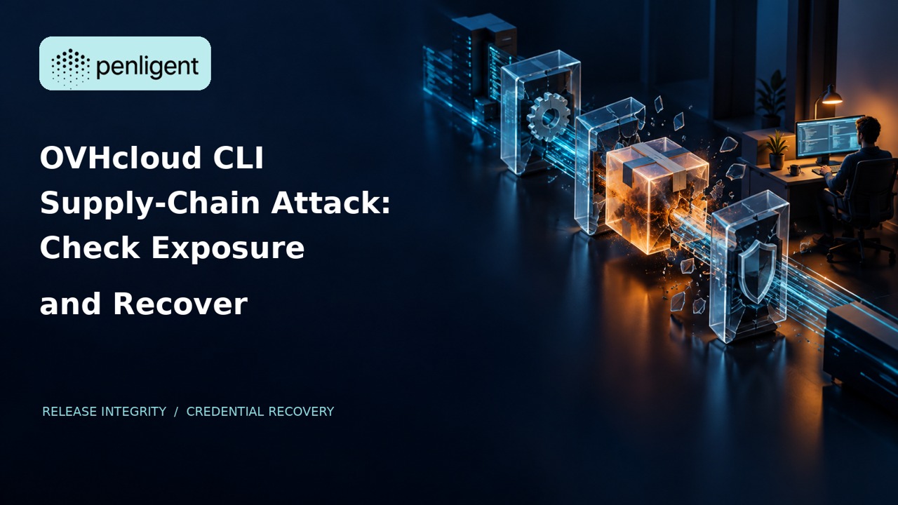 OVHcloud CLI supply-chain incident cover with original Penligent logo