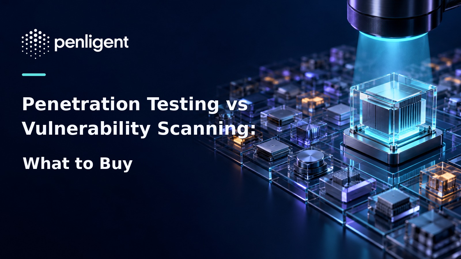 Conceptual illustration of broad security discovery and focused examination of one application component